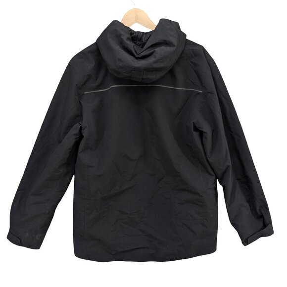 Lands End Squall Hooded Jacket Mens Black Full Zip Lined Insulated Size S - Picture 2 of 12